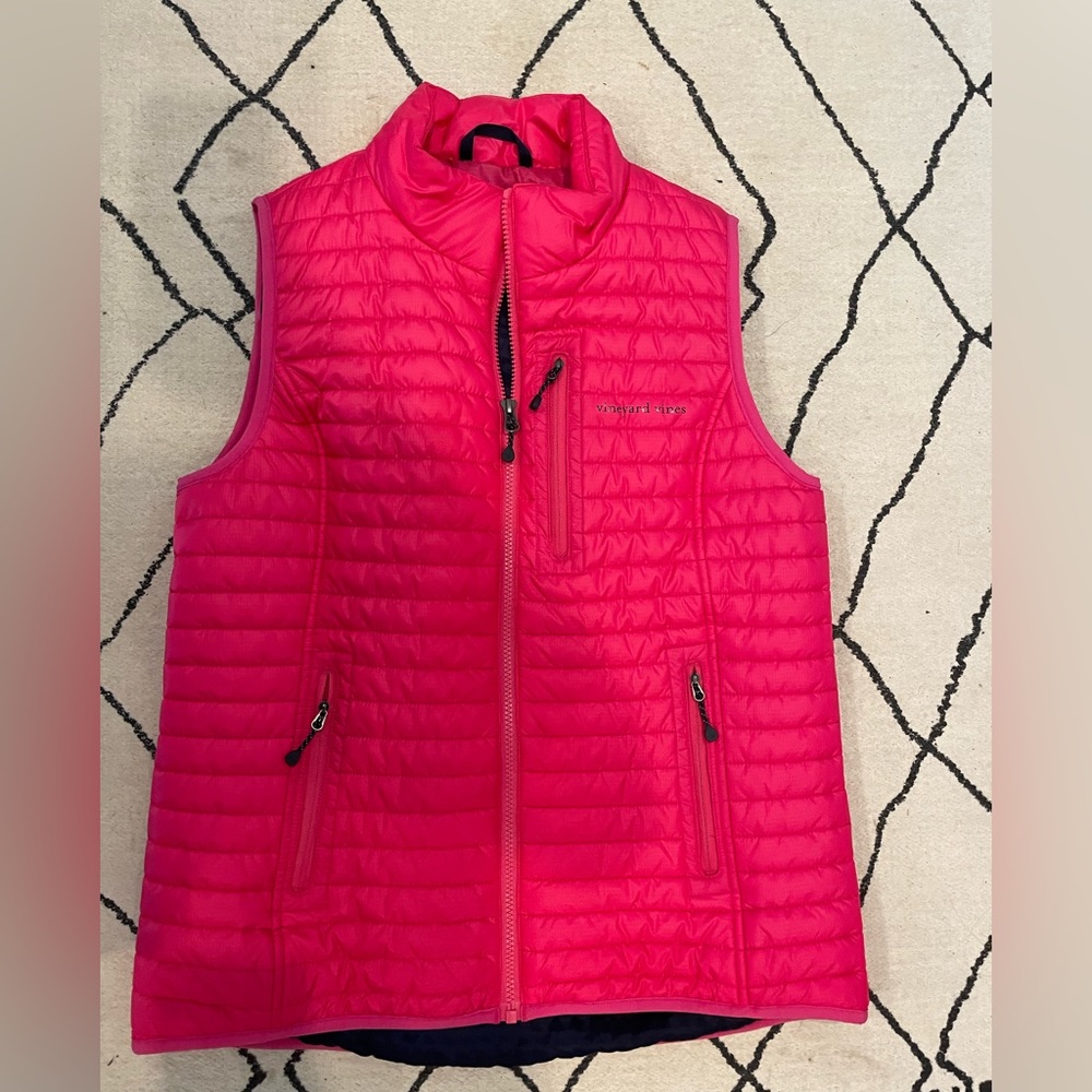 Pink Vineyard Vines Puffer Vest